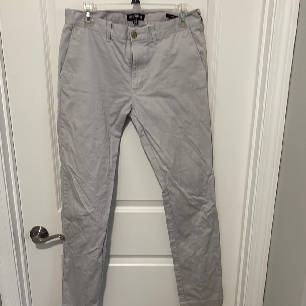 J. Crew Gray Chinos Slim Fit Cotton Twill